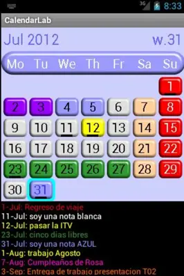 CalendarLab android App screenshot 3